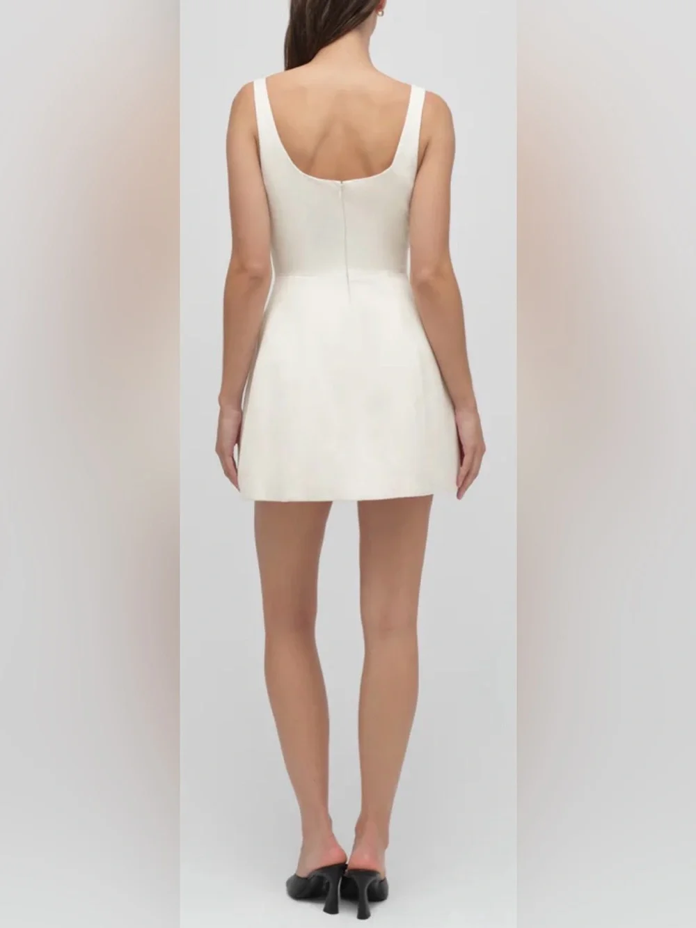 NEW Favorite Daughter The MORGAN ivory linen blend mini dress sz 4 - Picture 2 of 11